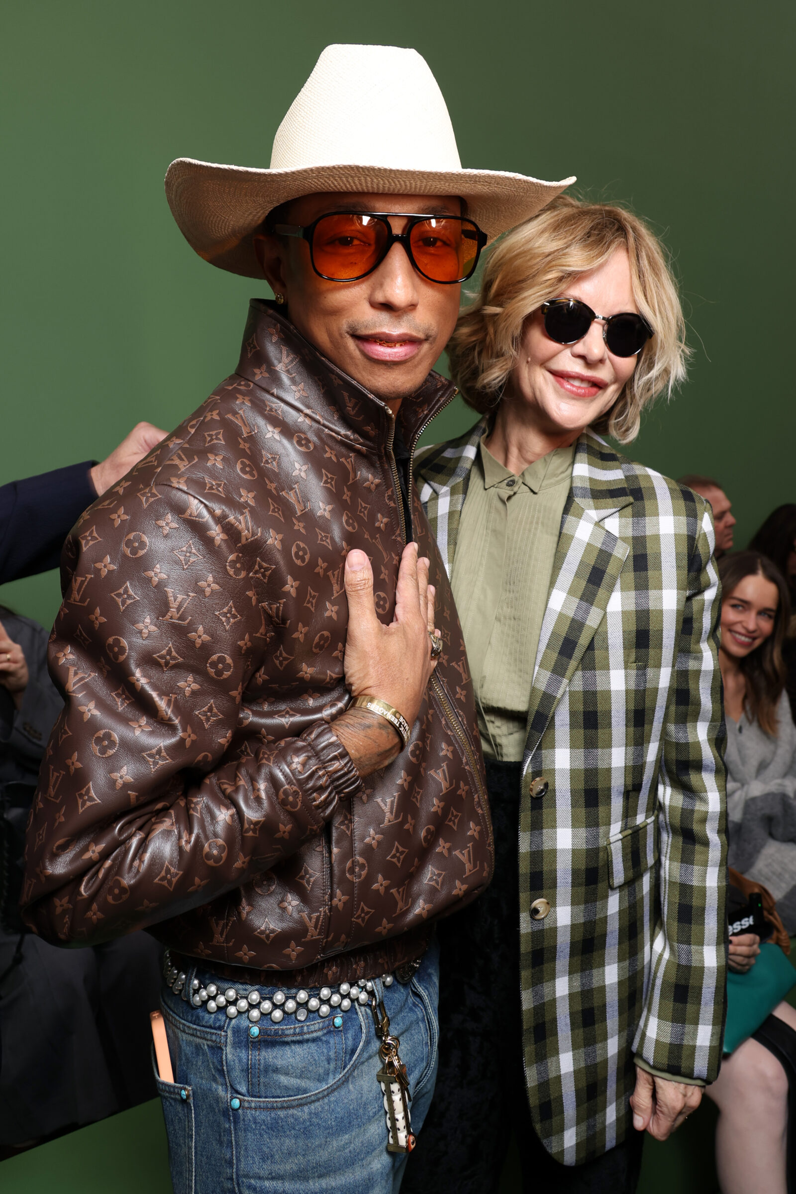 Pharrell Williams and Meg Ryan (Photos by Pascal Le Segretain/Getty Images for Loewe)