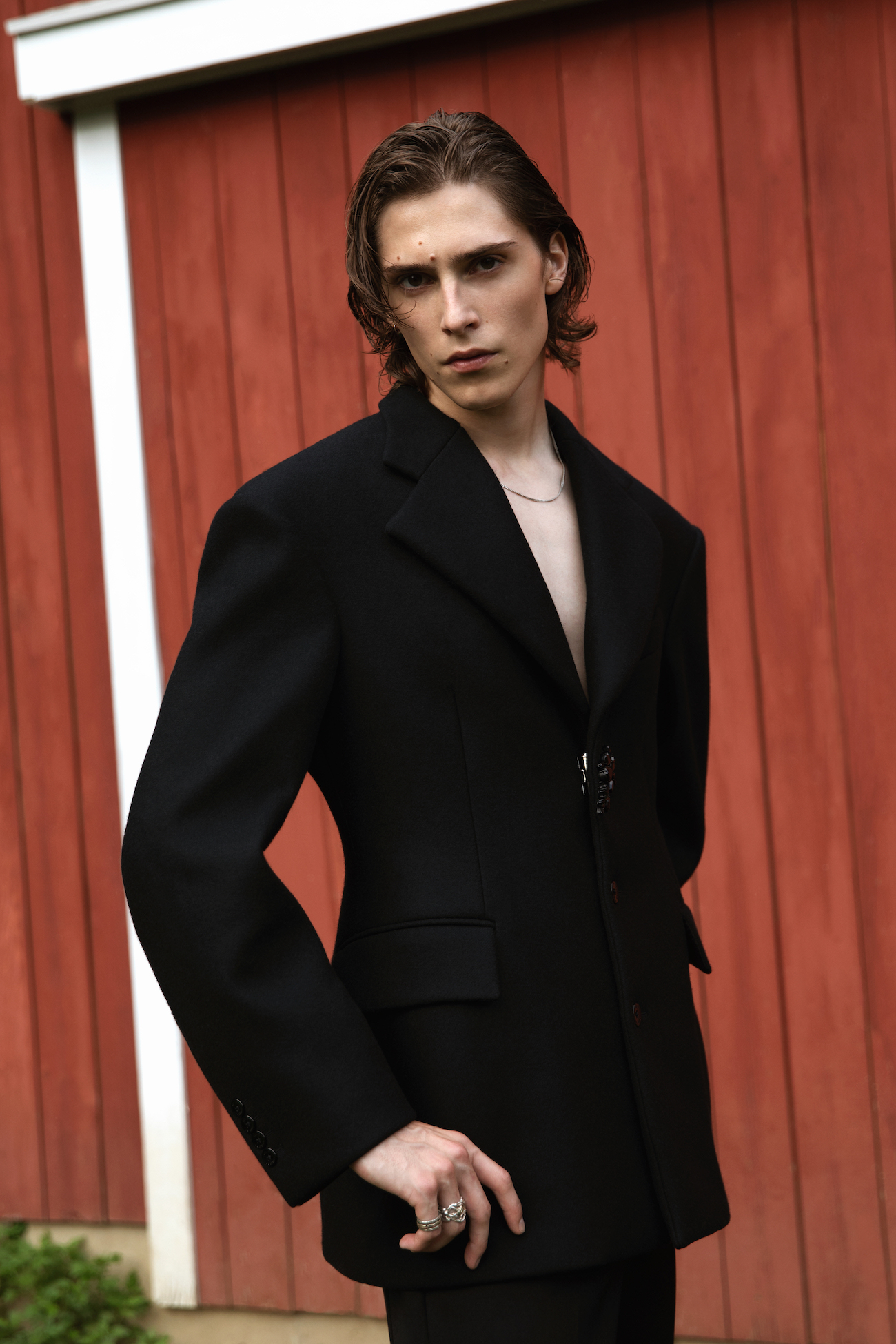 Full look by LOUIS VUITTON MEN'S, jewelry, stylist's own