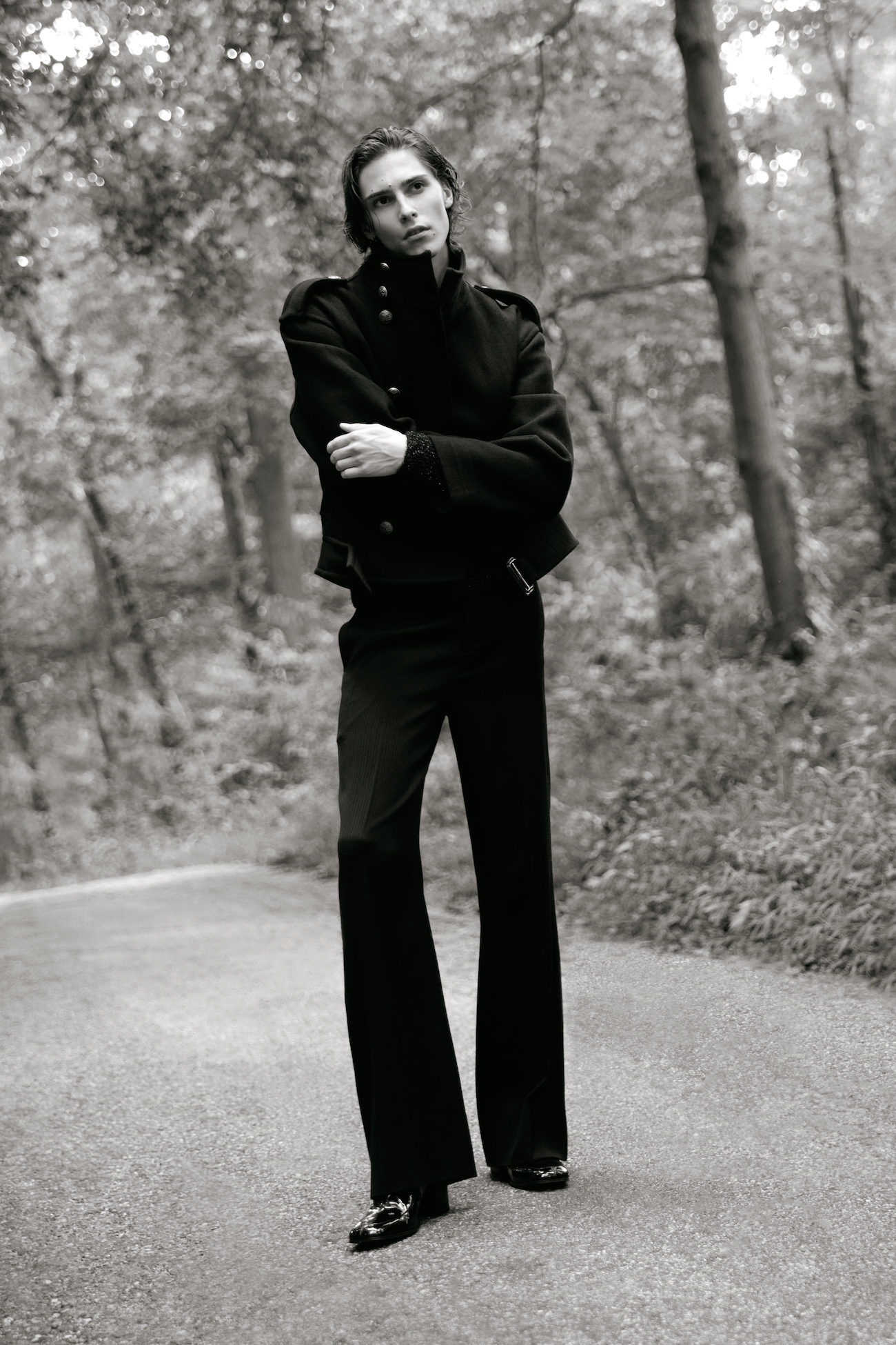 Full look by SAINT LAURENT, jewelry, stylist's own