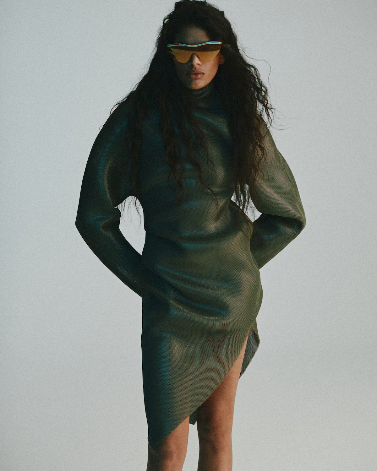 Dress by DAVII, sunglasses by TOD'S Dress by DAVII, sunglasses by TOD