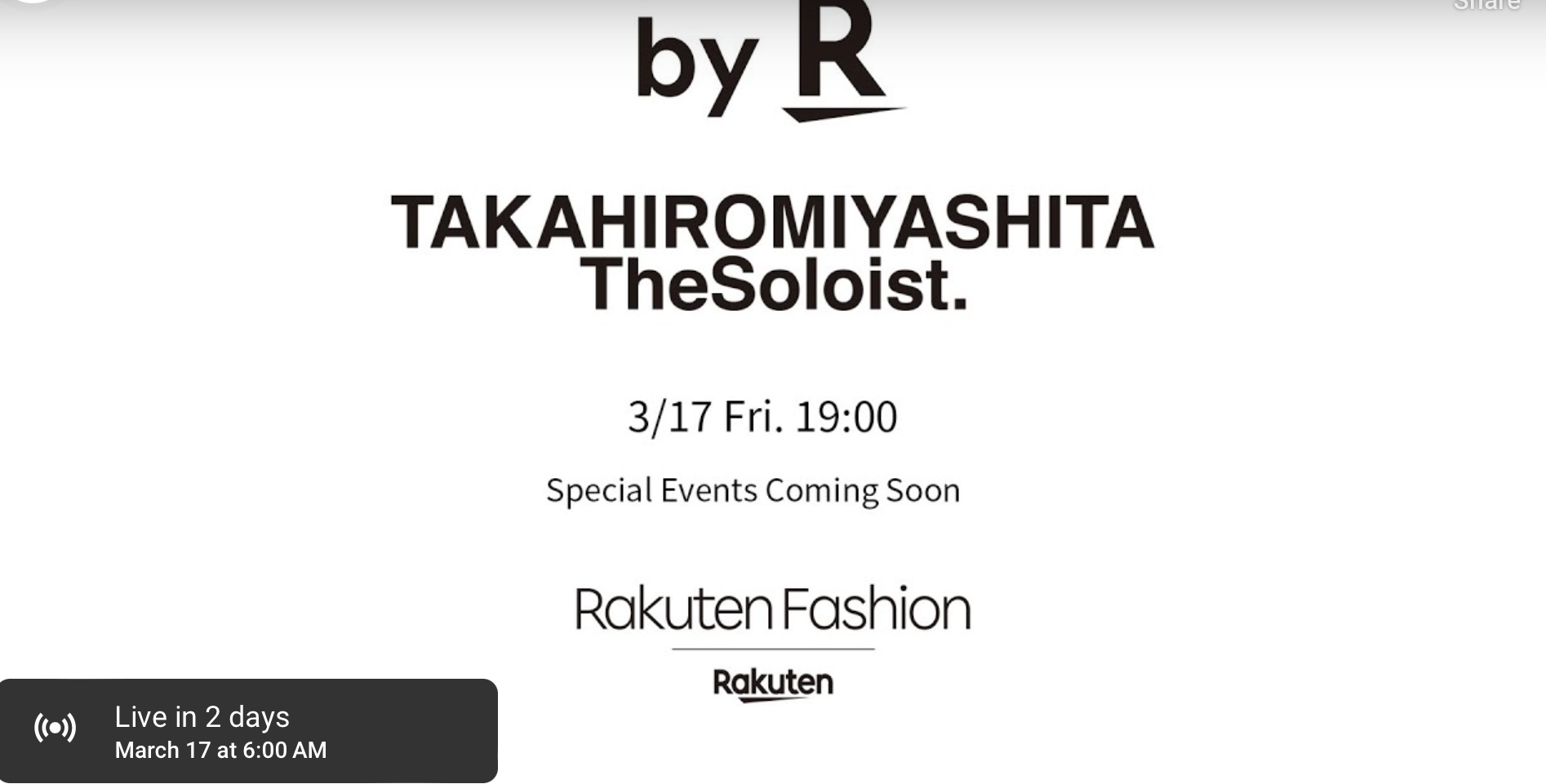Livestream: TAKAHIROMIYASHITATheSoloist. fall winter 2023