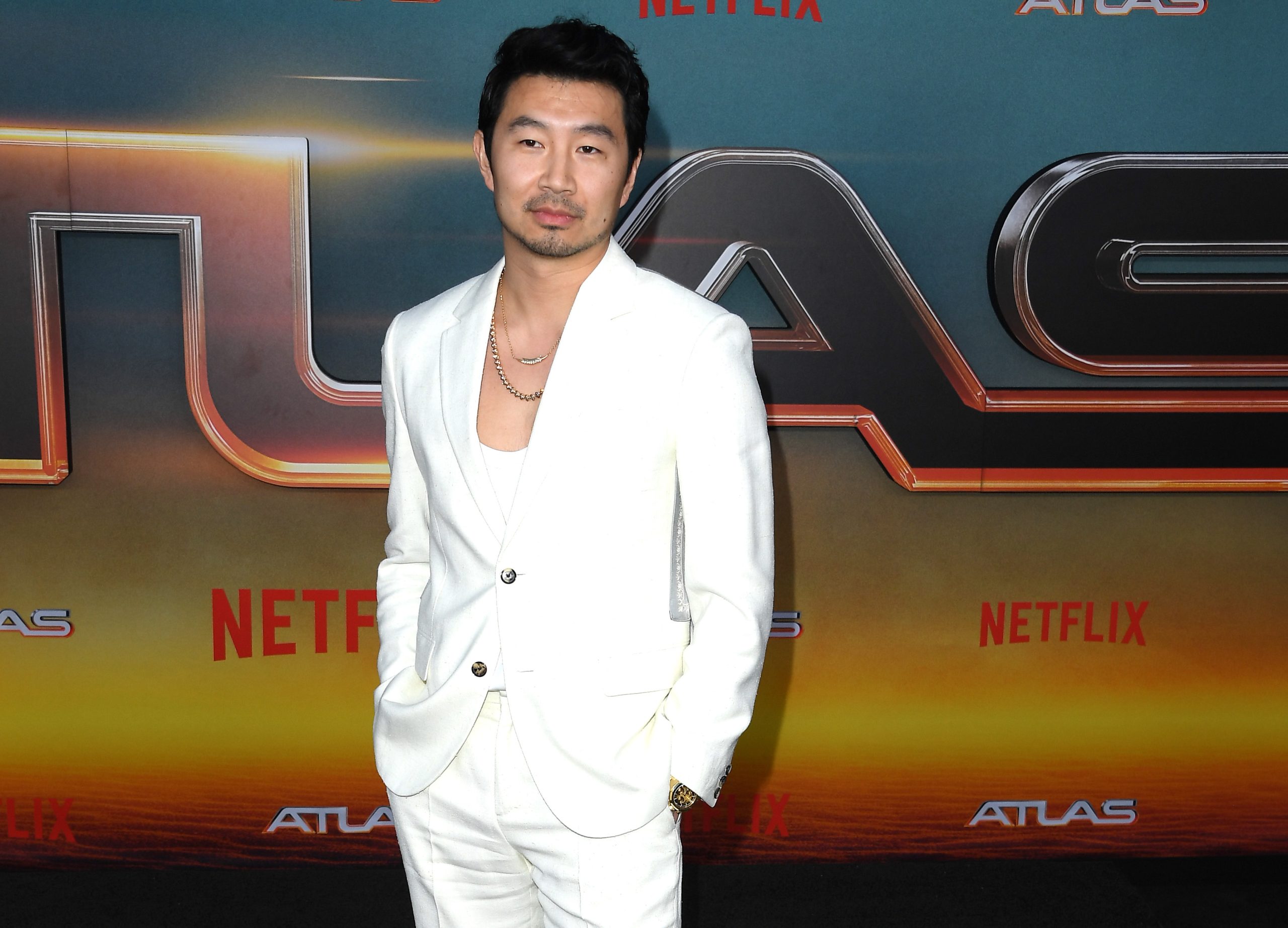 Simu Liu Stuns in Versace at “Atlas” Premiere