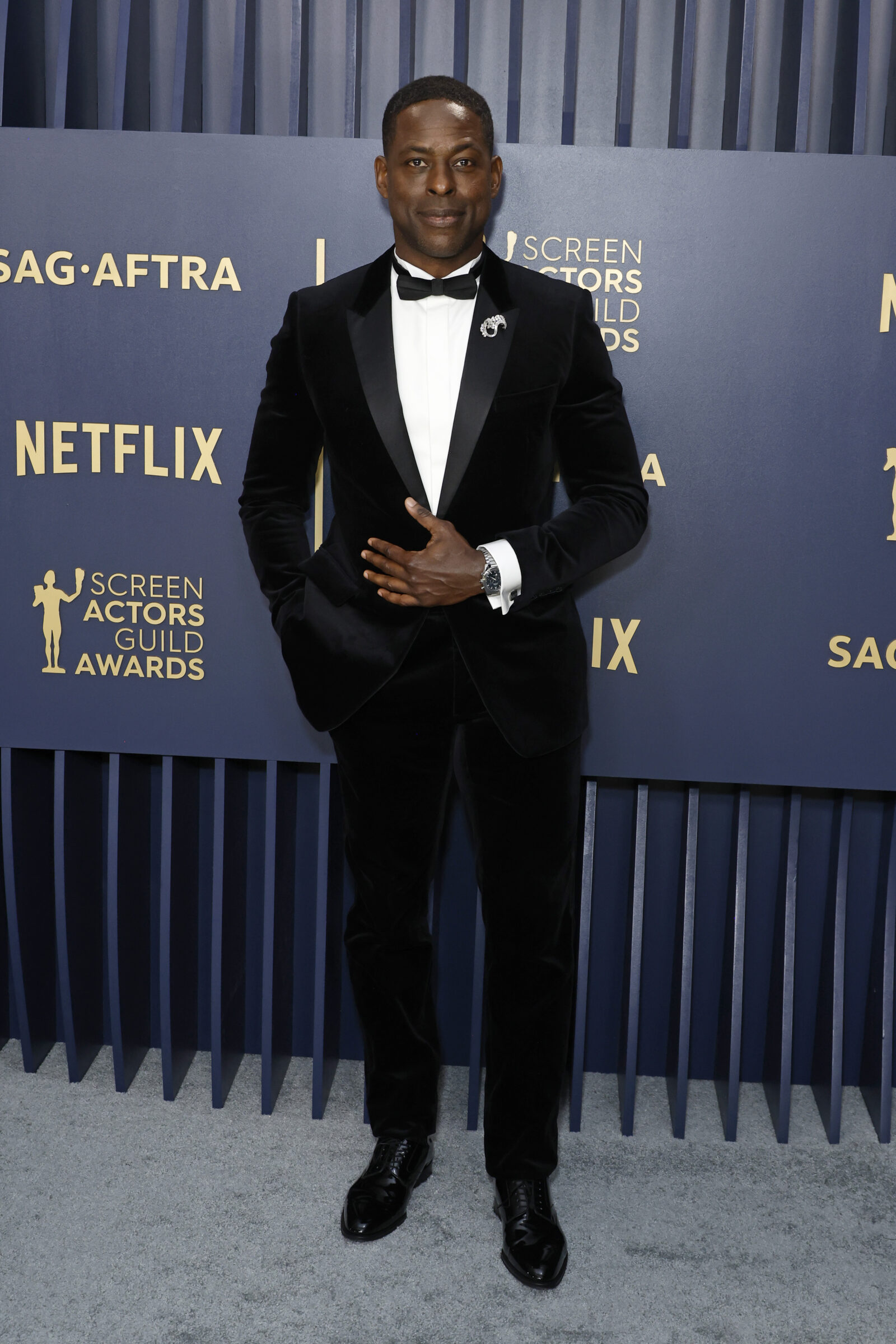 Sterling K. Brown attends the 30th Annual Screen Actors Guild Awards at Shrine Auditorium and Expo Hall on February 24, 2024 in Los Angeles, California. (Photo by Frazer Harrison/Getty Images)