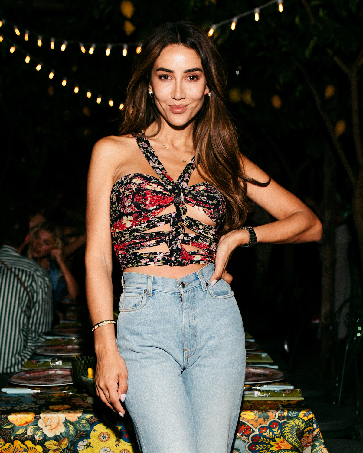 TAMARA KALINIC IN ETRO LIQUID PAISLEY BEACH COLLECTION