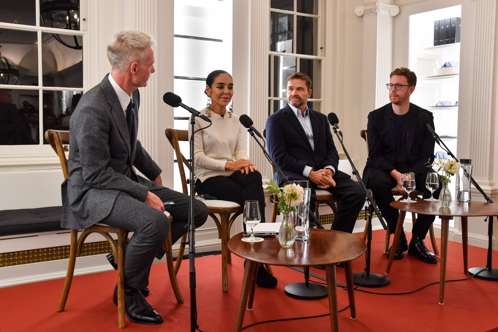 (L to R) Tim Marlow, Shirin Neshat, Jamie Fobert and Dr Nicholas Cullinan, Photo by Jed Cullen/Dave