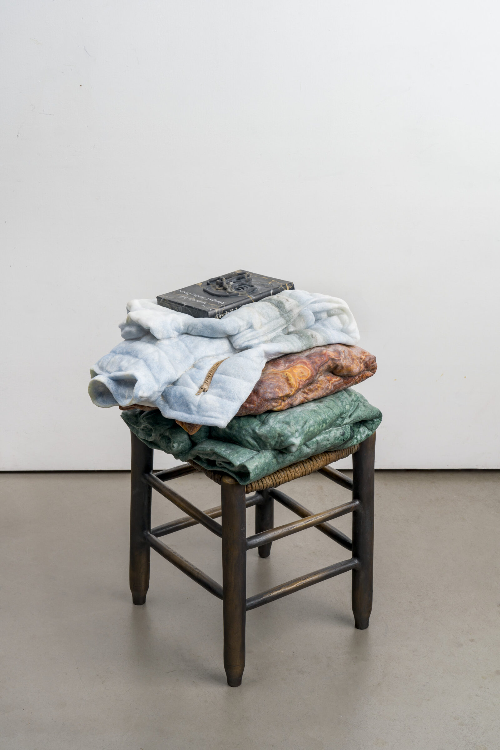 TATIANA TROUVÉ The Guardian, 2023 Patinated bronze, brass, granite, and marble 26 3/4 x 18 1/2 x 18 1/2 inches (68 x 47 x 47 cm) © Tatiana Trouvé Photo: Florian Kleinefenn Courtesy the artist and Gagosian