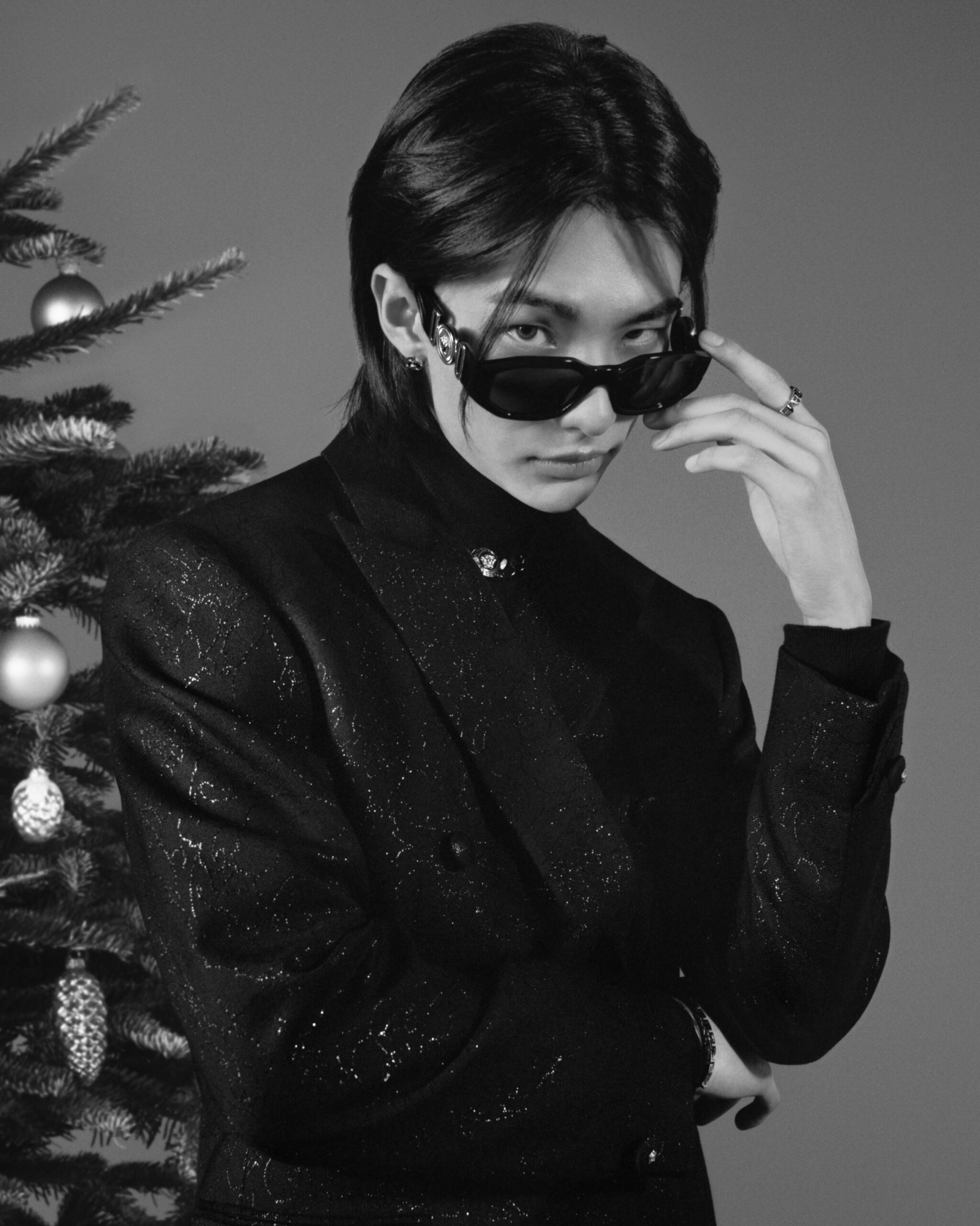 Versace and Hyunjin Sparkle Together in the Exuberant Holiday 2023 Campaign