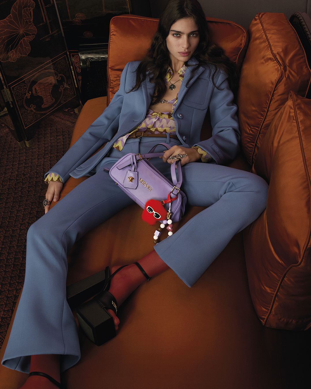 Versace Tag bag in a new seasonal colorway (Photo: Mert & Marcus)
