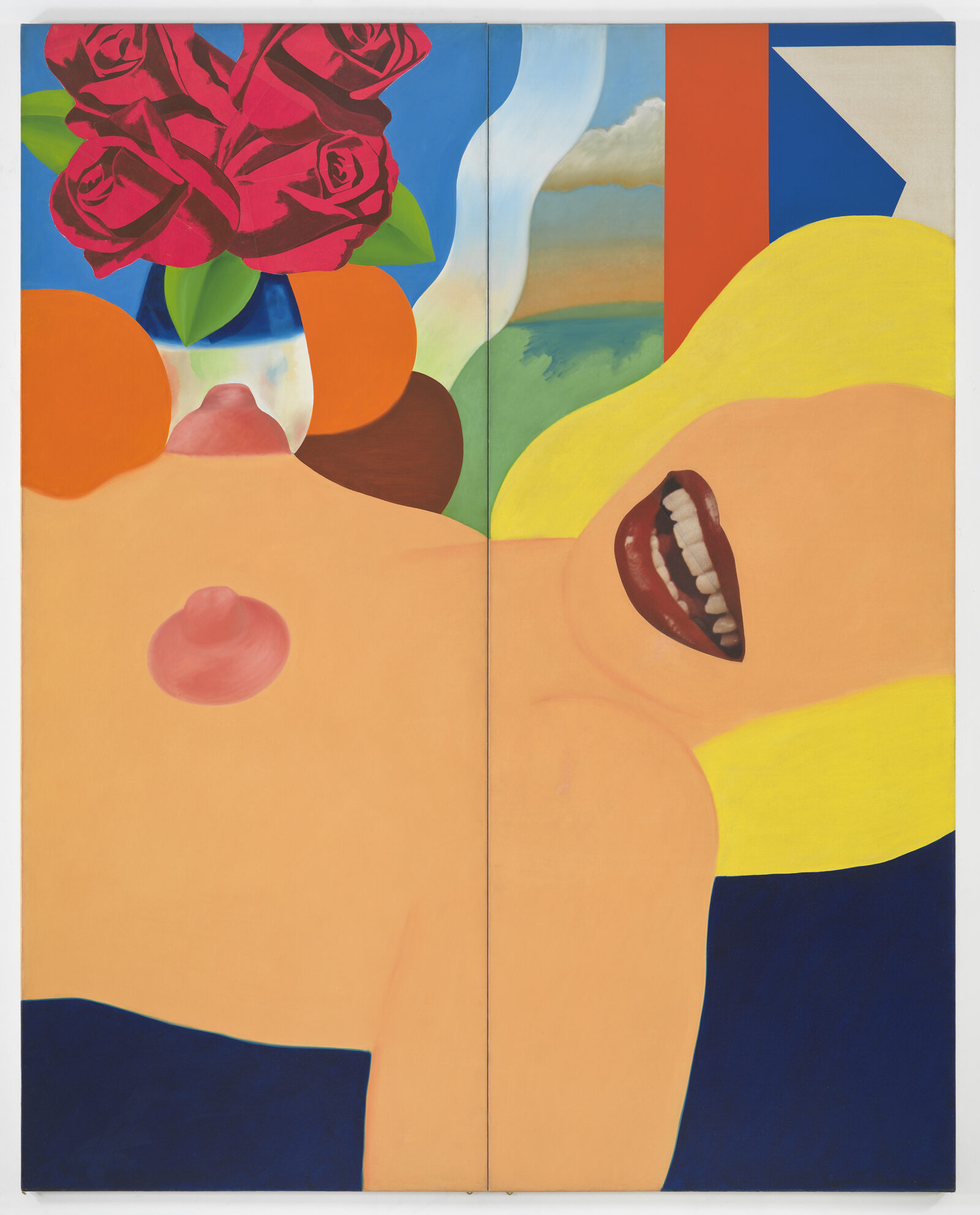 Tom Wesselmann Great American Nude #53, 1964 Oil and printed reproductions on canvas 120 x 96 inches (304.8 x 243.8 cm) © The Estate of Tom Wesselmann/Licensed by ARS/VAGA, New York Photo: Jeffrey Sturges Courtesy the Estate and Gagosian Tom Wesselmann
Great American Nude #53, 1964
Oil and printed reproductions on canvas
120 x 96 inches (304.8 x 243.8 cm)
© The Estate of Tom Wesselmann/Licensed by ARS/VAGA, New York
Photo: Jeffrey Sturges
Courtesy the Estate and Gagosian