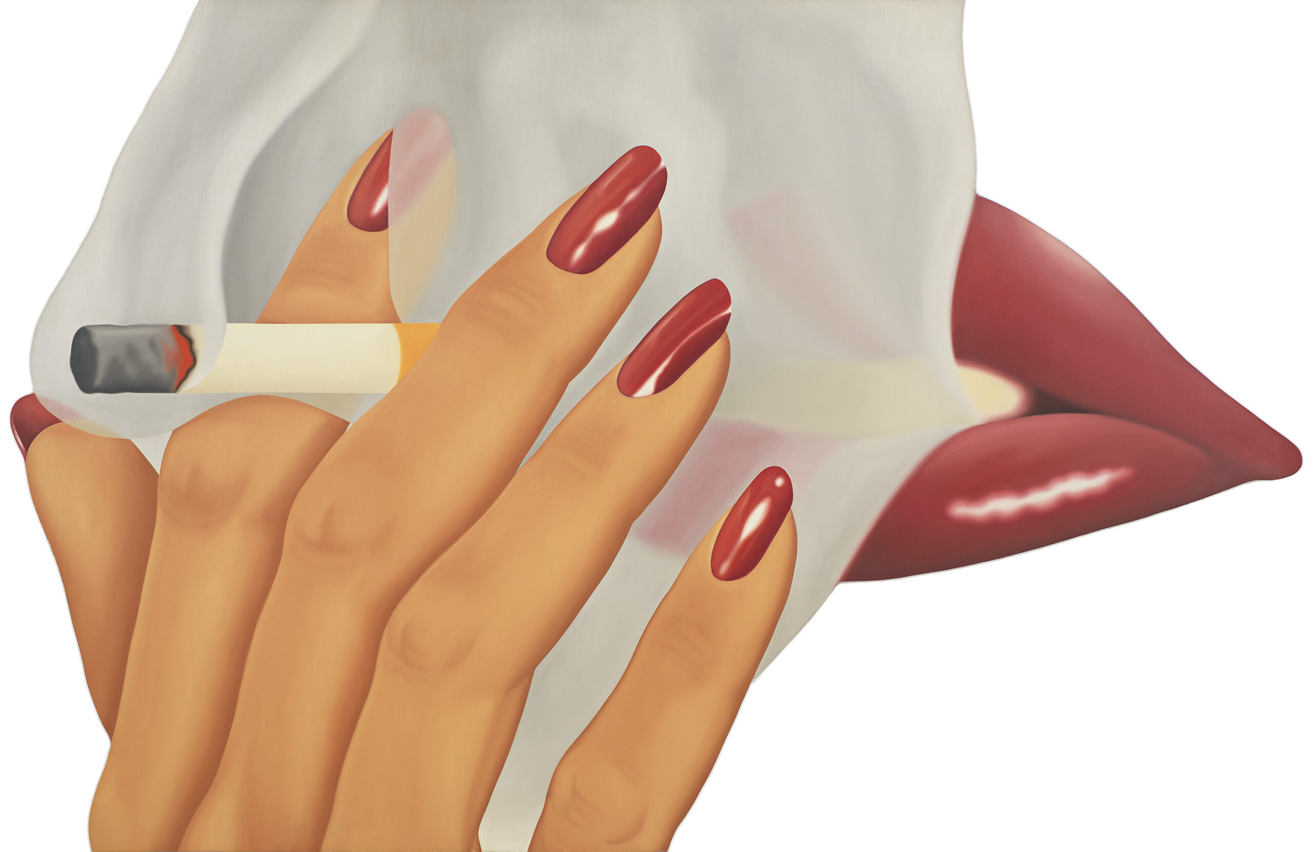 Tom Wesselmann Smoker #8, 1973 Oil on canvas 108 1/4 x 163 1/4 inches (275 x 414.7 cm) © The Estate of Tom Wesselmann/Licensed by ARS/VAGA, New York Photo: Jeffrey Sturges Courtesy the Estate and Gagosian