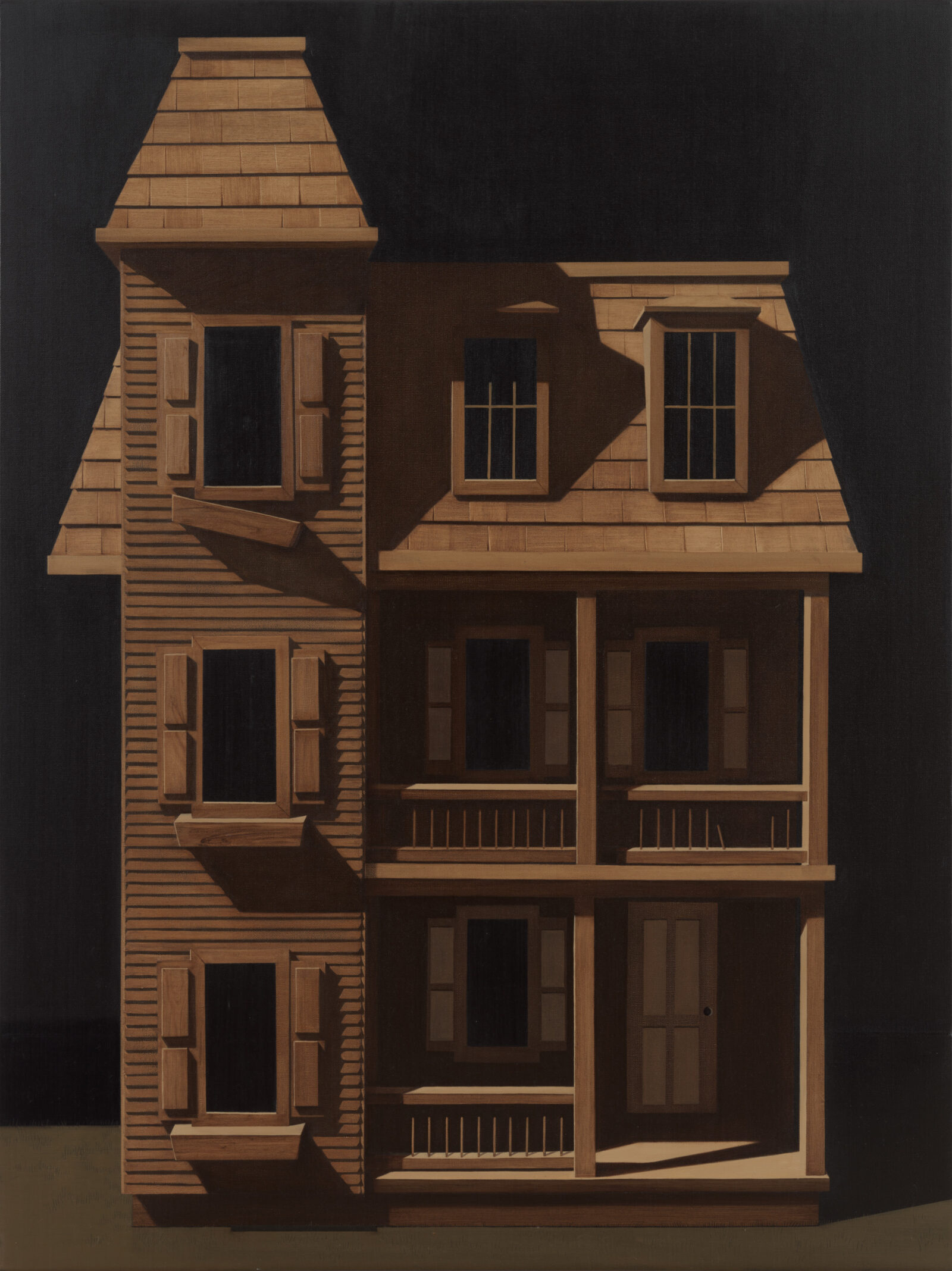 Anna Weyant House Exterior, 2023 Oil on canvas 48 x 36 x 1 1/2 inches (121.9 x 91.4 x 3.8 cm) © Anna Weyant Photo: Rob McKeever Courtesy Gagosian