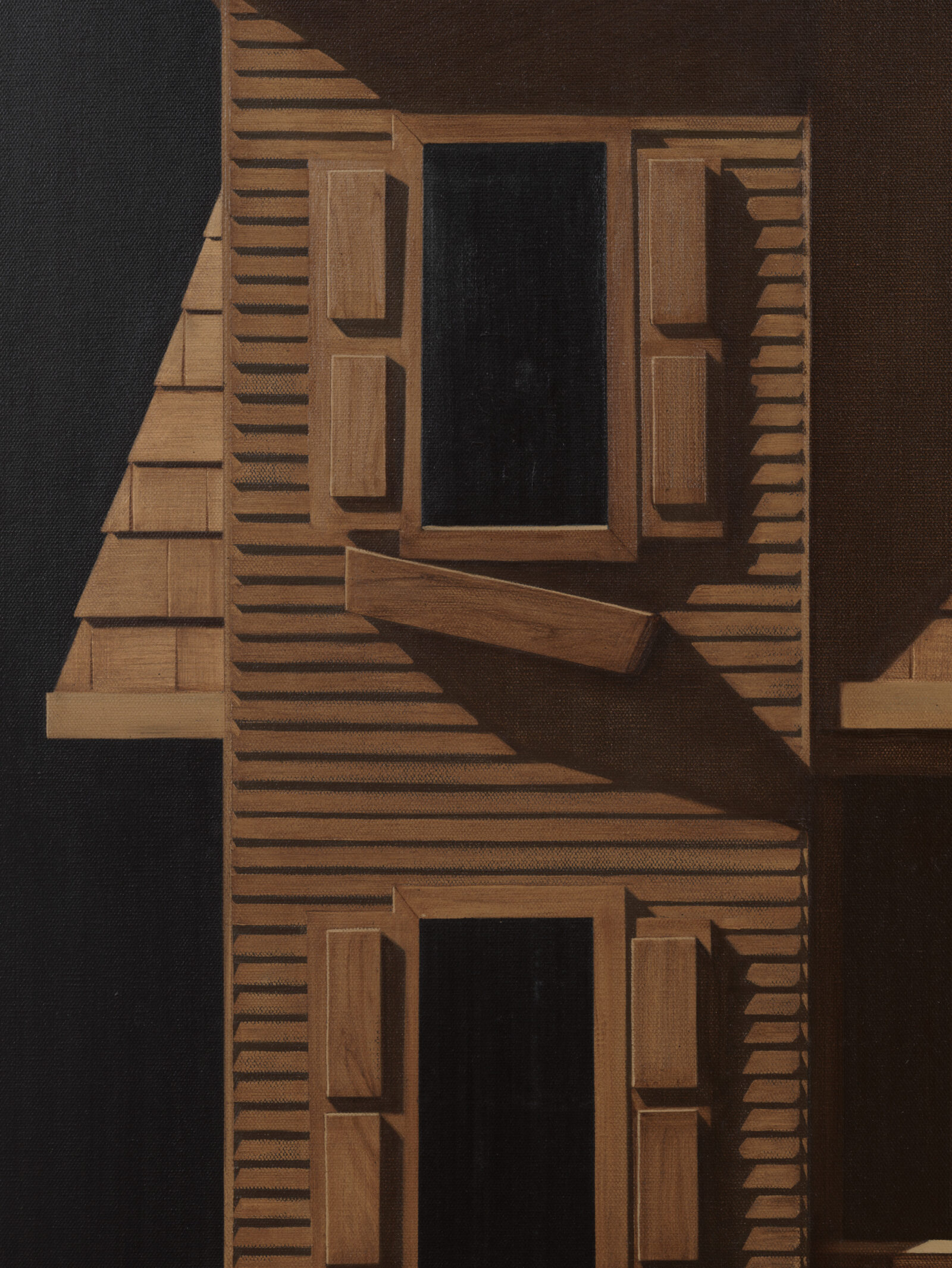 Anna Weyant House Exterior, 2023 (detail) Oil on canvas 48 x 36 x 1 1/2 inches (121.9 x 91.4 x 3.8 cm) © Anna Weyant Photo: Rob McKeever Courtesy Gagosian