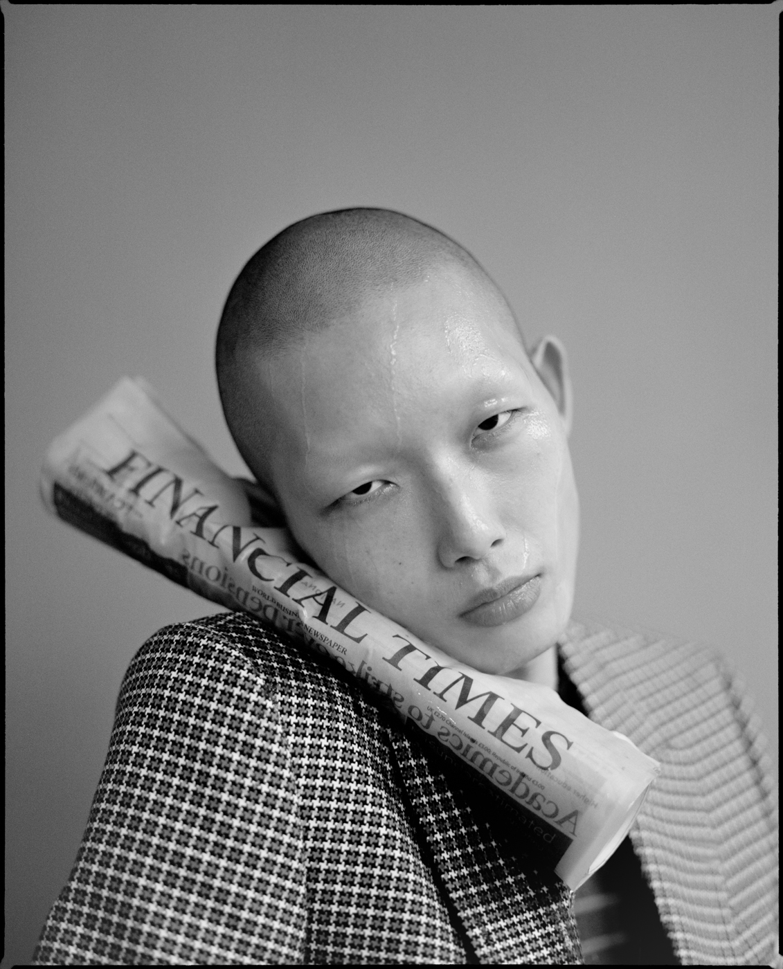 jacket by TIGER OF SWEDEN top by JEAN PAUL GAULTIER Xu Meen editorial