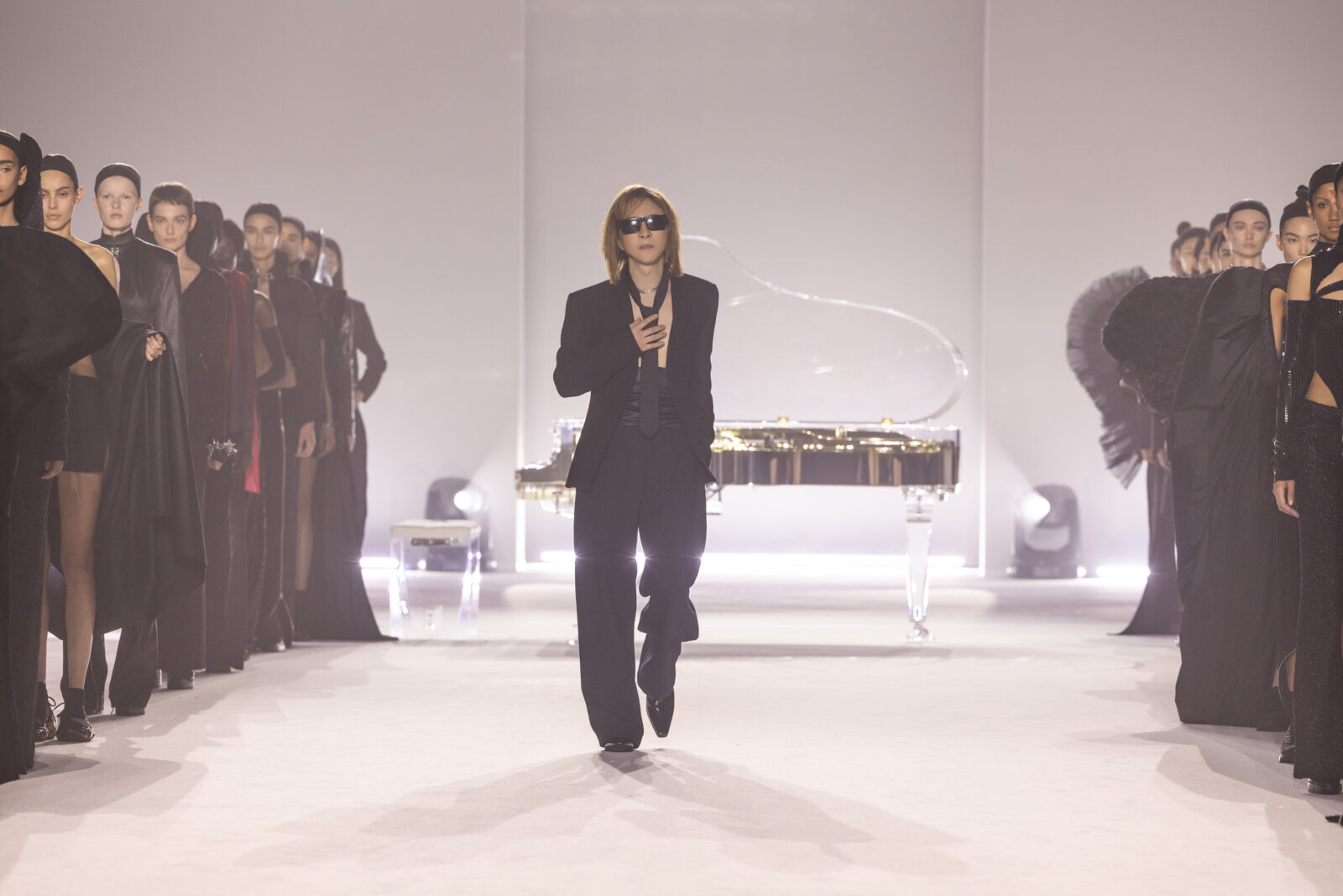 Fashion Designer Yoshiki walks the runway at the Maison Yoshiki Paris Fashion Show during the Milan Fashion Week. (Photo by Pietro D'Aprano/Getty Images)