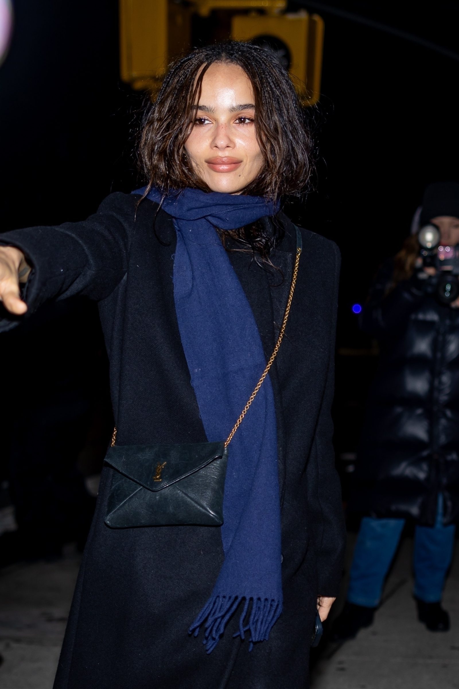 Zoë Kravitz, Shailene Woodley, and Cara Delevingne are seen at Danielle Haim's birthday party in the East Village neighborhood of New York on February 13th, 2025. (Photo: Courtesy of Backgrid/Saint Laurent) Zoë Kravitz, Shailene Woodley, and Cara Delevingne are seen at Danielle Haim